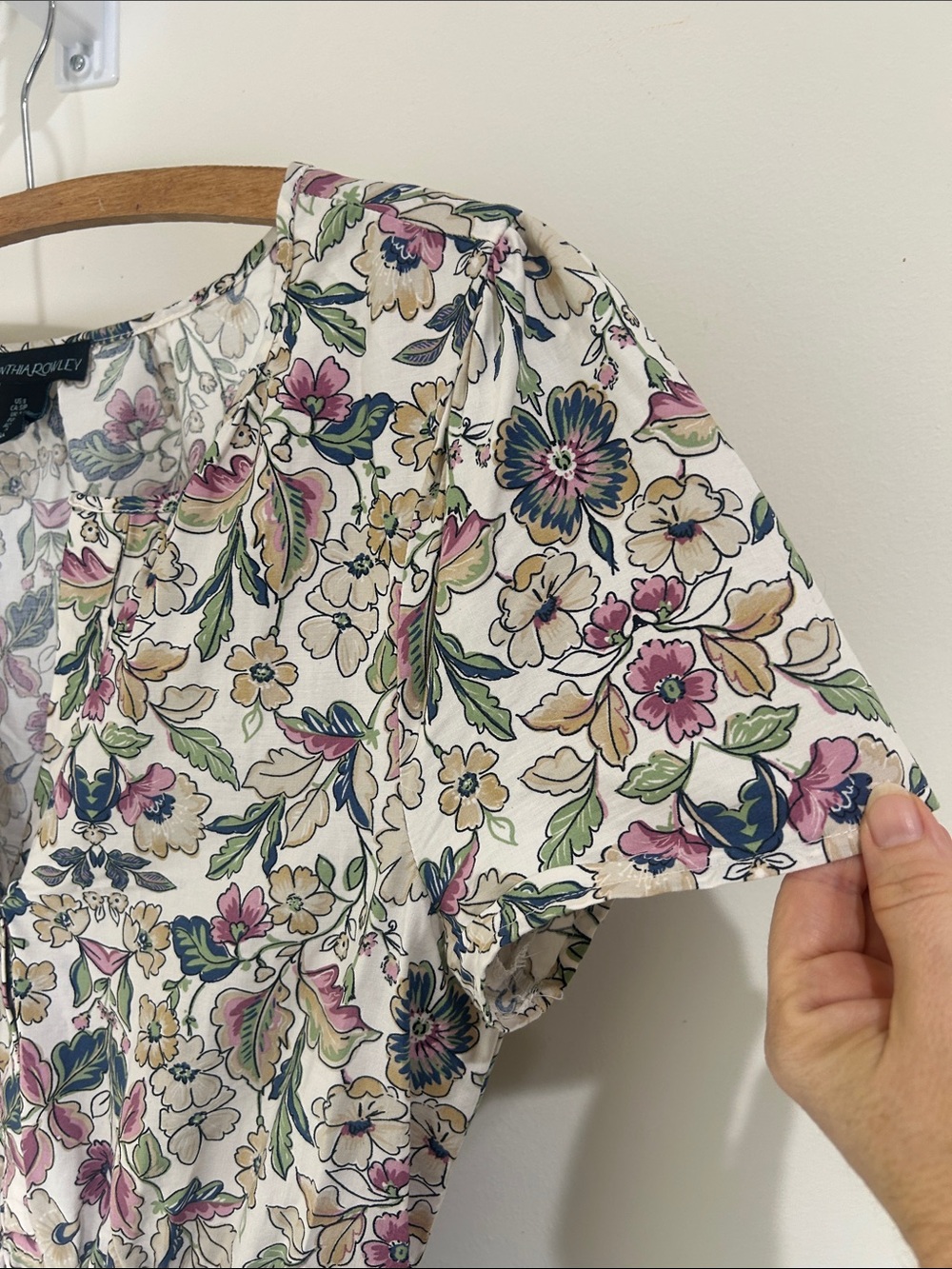 CYNTHIA ROWLEY Floral Tiered Maxi Dress Size Small - Picture 6 of 14